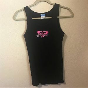 Women’s Vintage Roxy Brand Pink Logo Tank Top Size L